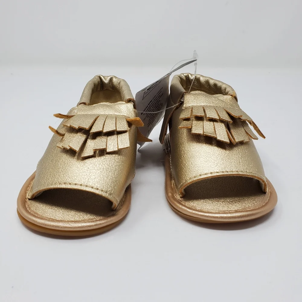 Romirus gold fringed loafers Size 12-18 Months new with tags